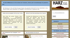 Desktop Screenshot of pensionen-im-harz.de